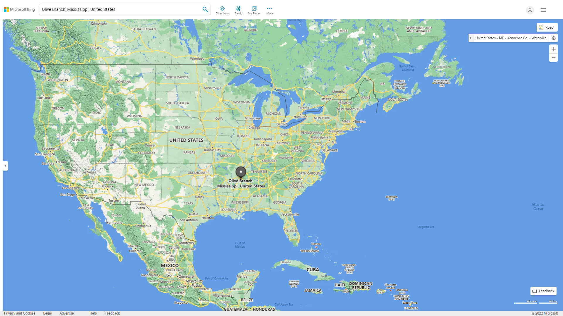 Where is Olive Branch in the US